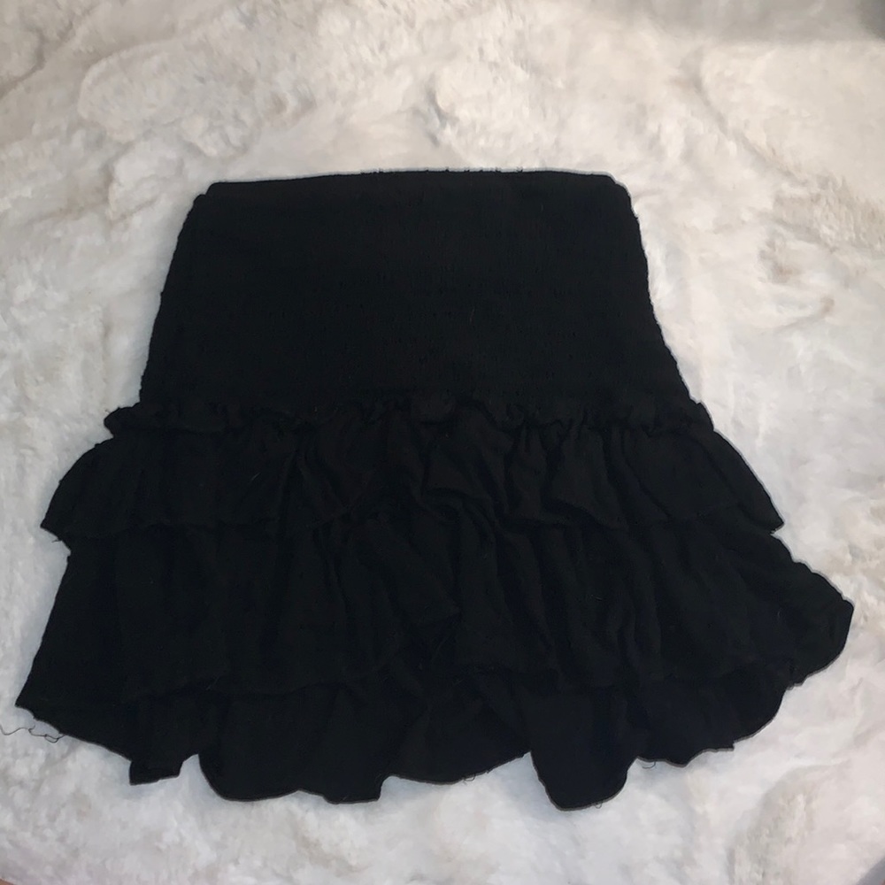 Black Ruffle Skirt